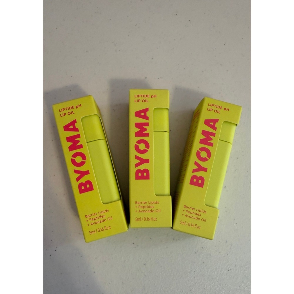 Lot of 3 Byoma Liptide pH Lip Oil 5ml Each Hydrating Peptide Avocado Oil New